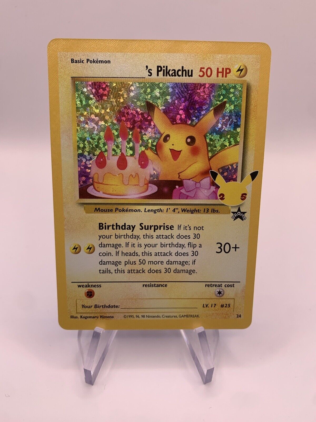 Pokemon Karte Holo Celebration Pikachu 7/25 Japanisch