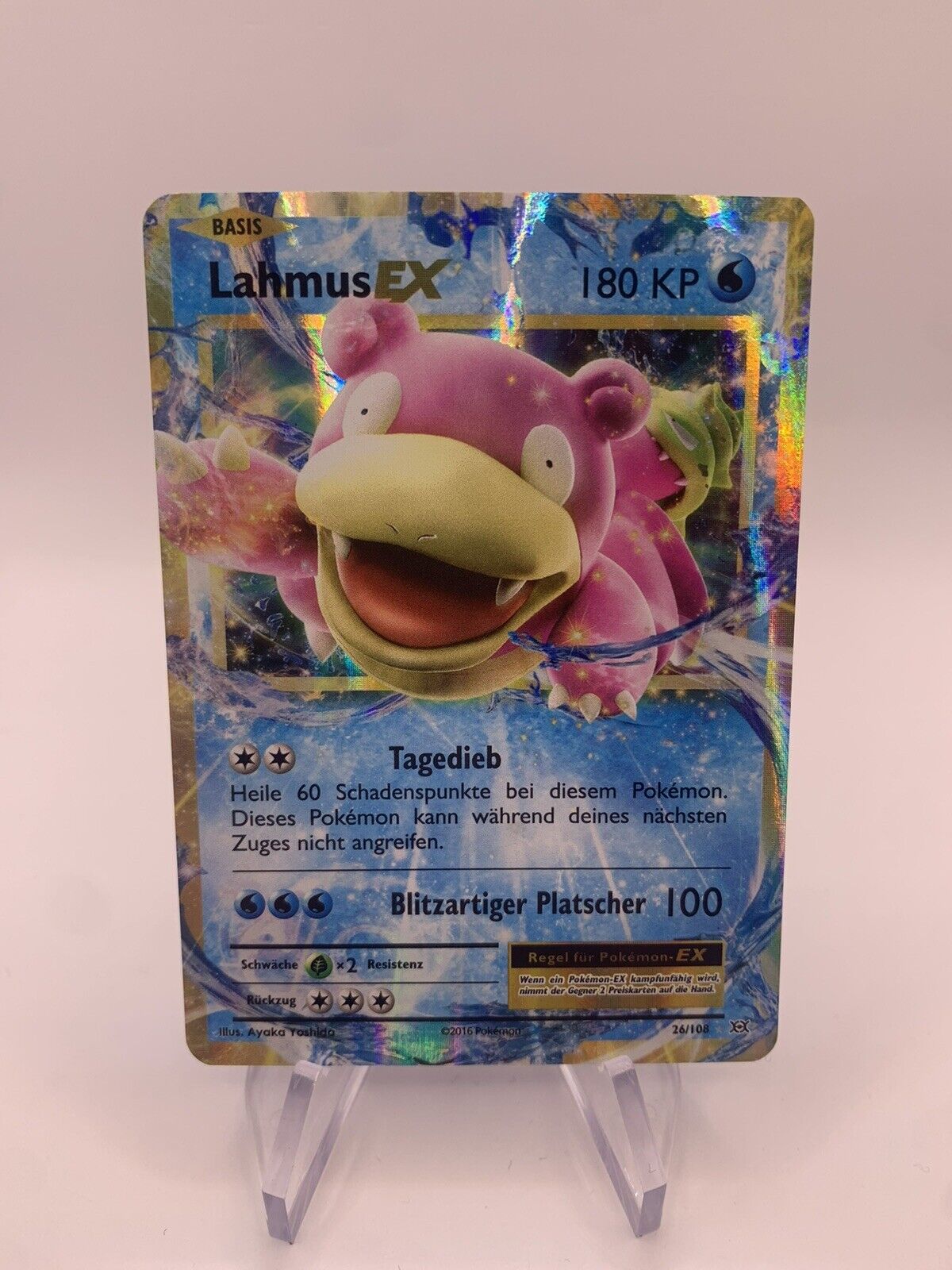 Pokemon Karte Ex Lahmus 26/108 Deutsch