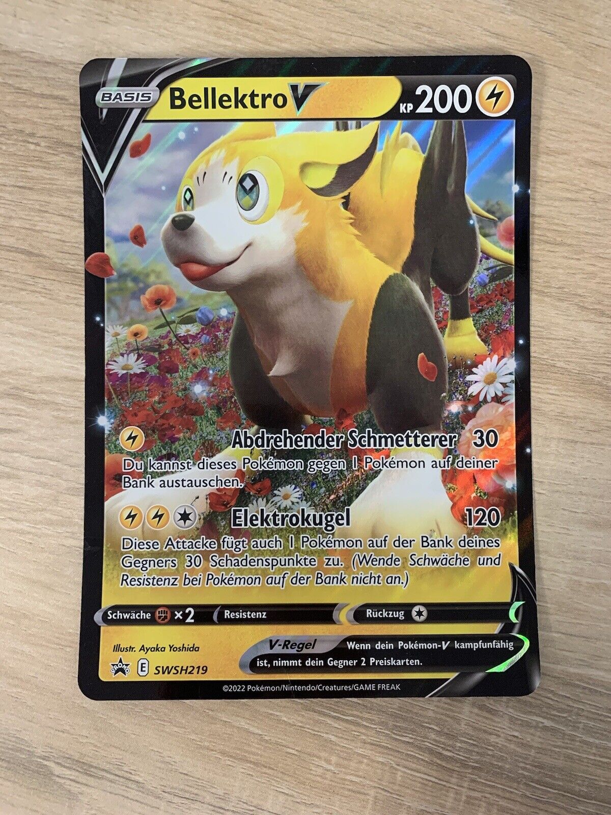 Pokemon Karte V XXL Karte Promo Bellektro SWSH219 Deutsch