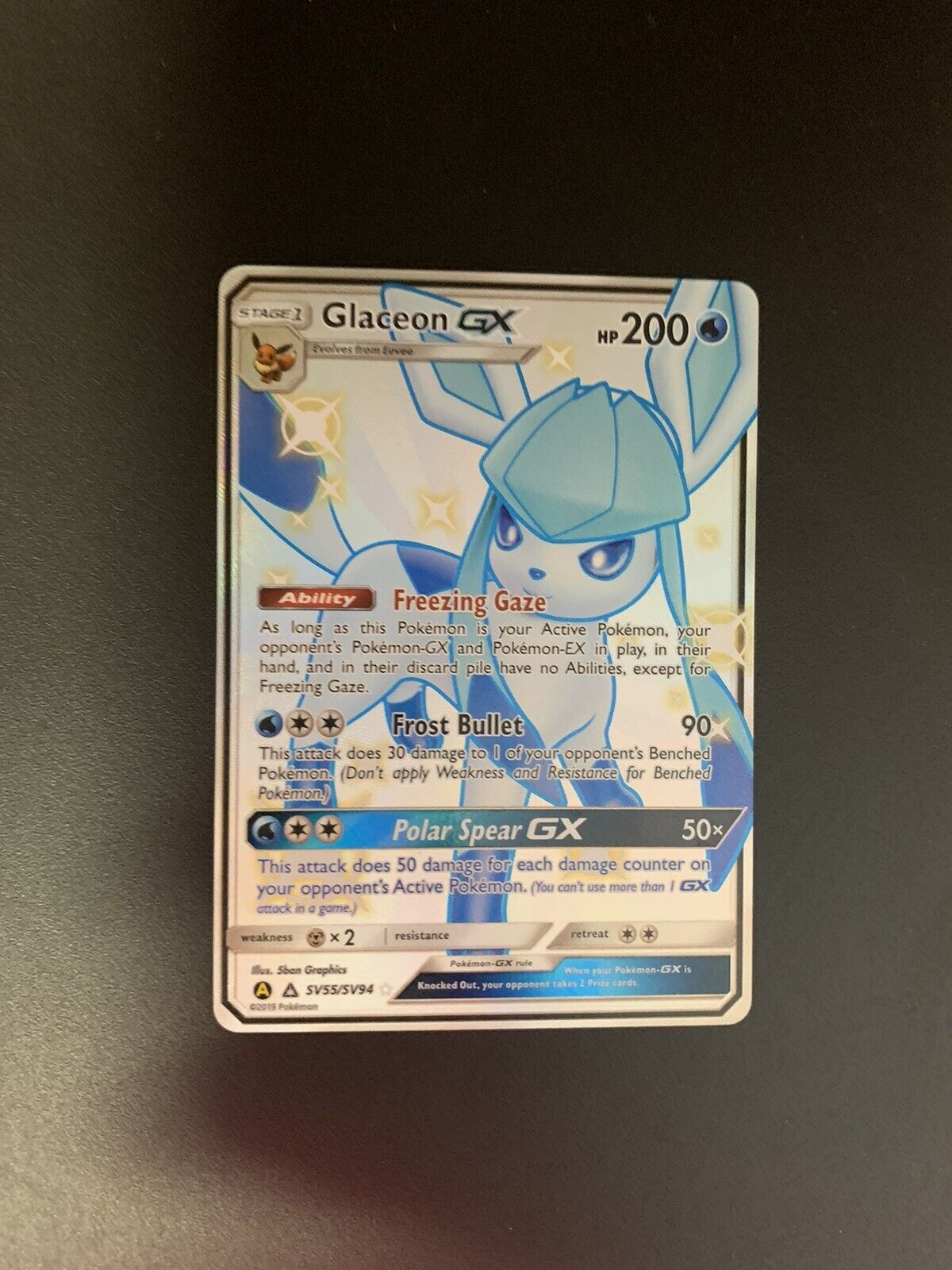 Pokemon Karte Gx Shiny Glaziola SV55/SV94 Englisch