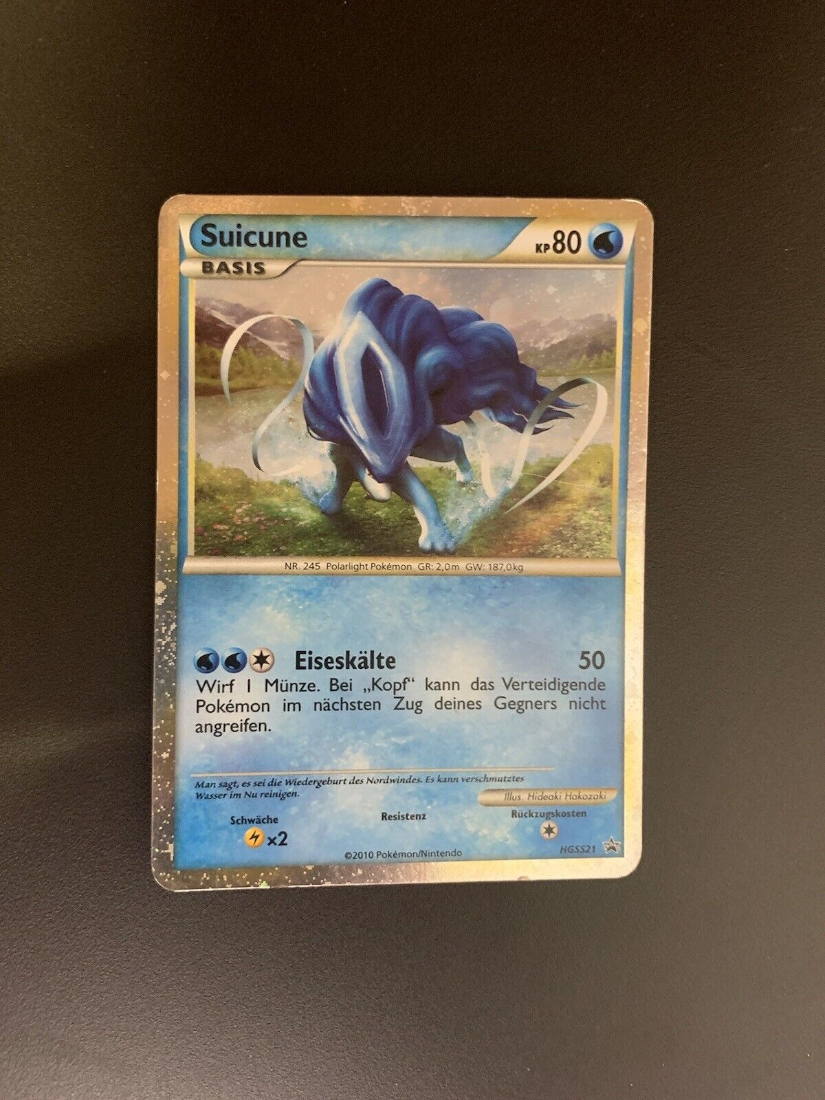 Pokemon Karte Shiny Promo Suicune HGSS21 Deutsch