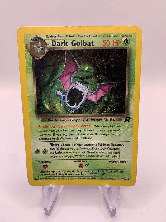 Pokemon Karte Holo Dunkles Golbat 7/82 Englisch