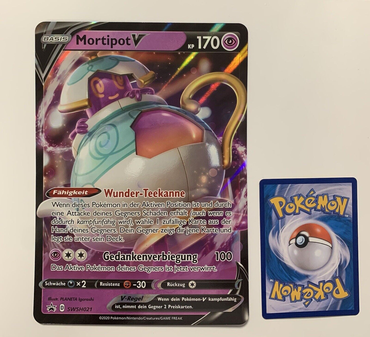 Pokemon Karte V Promo XXL Mortipot SWSH021 Deutsch