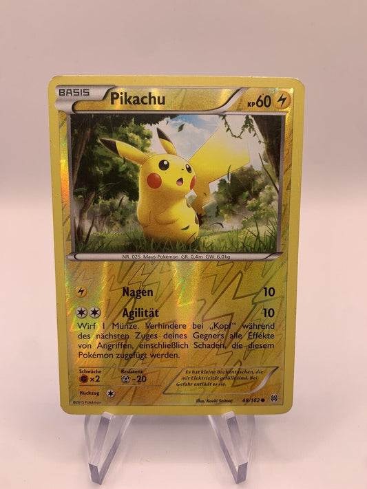 Pokemon Karte Reverse Pikachu 48/162 Deutsch