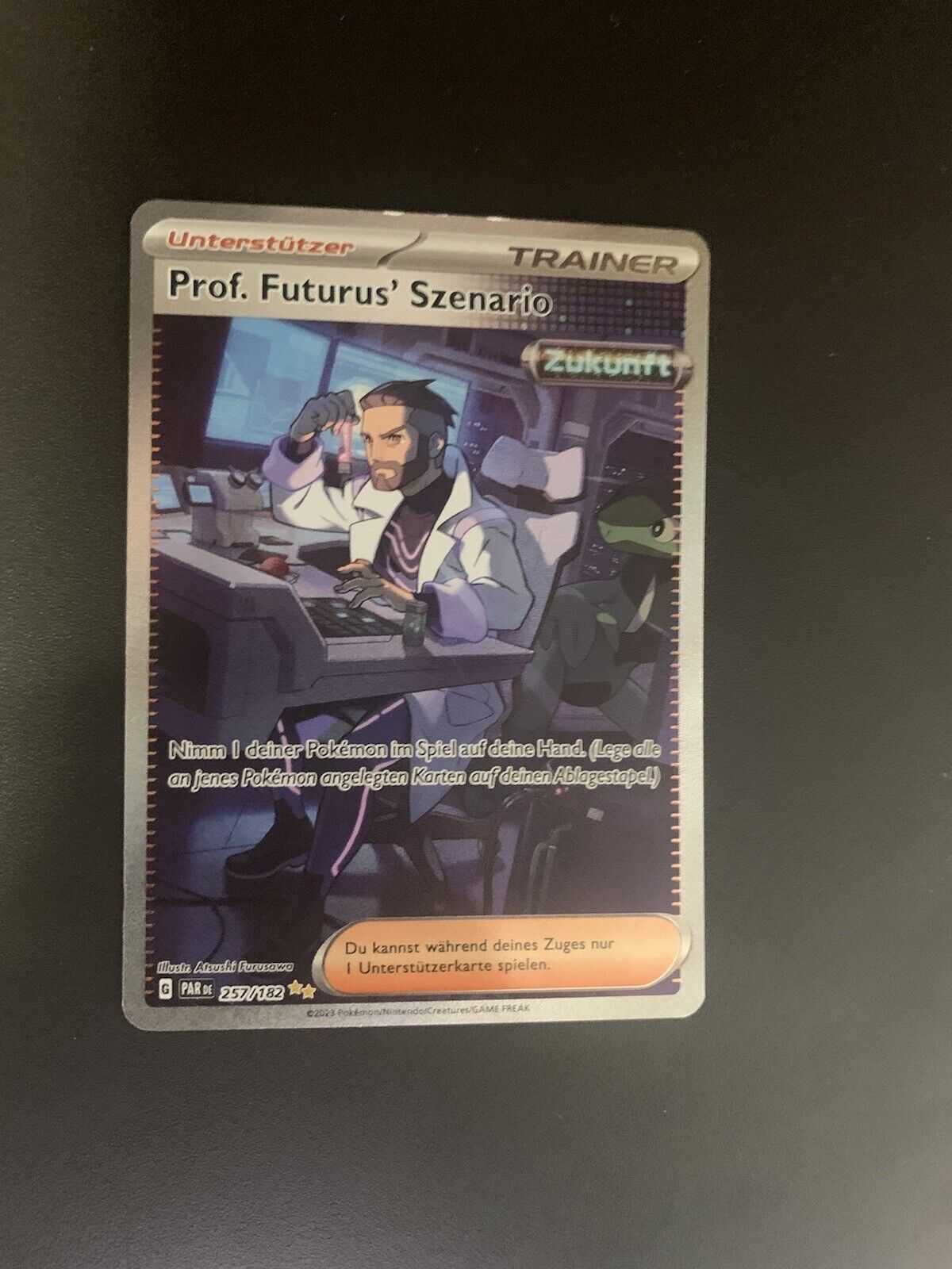 Pokemon Karte Trainer Alt-Art Prof. Futurus Szenario 257/183 Deutsch