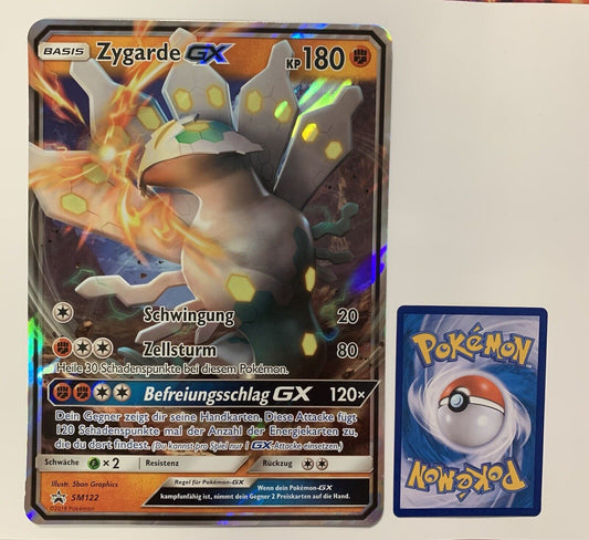 Pokemon Karte GX XXL Promo Zygarde SM122 Deutsch