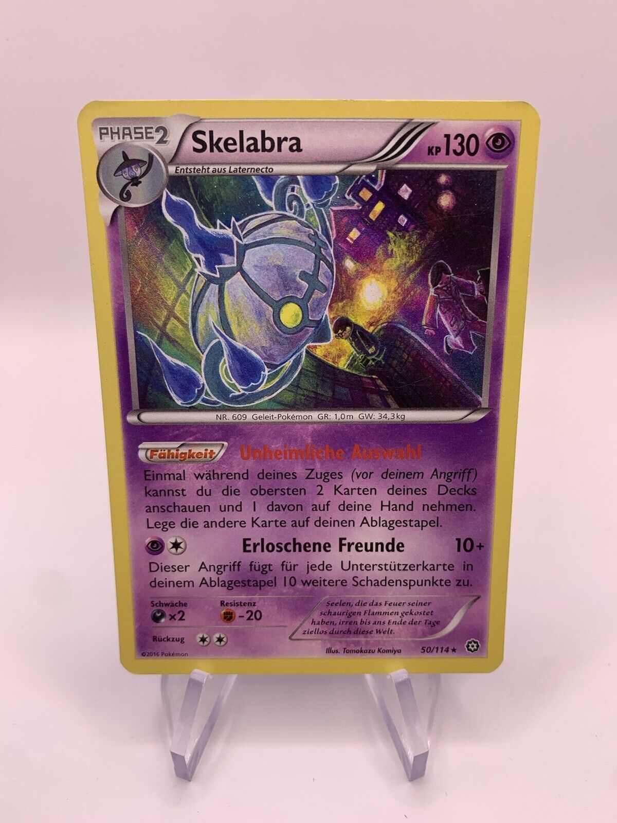 Pokemon Karte Holo Skelabra 50/114 Deutsch