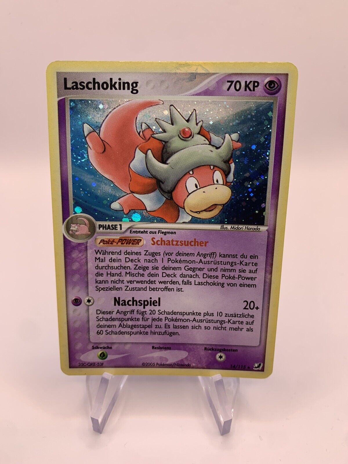 Pokemon Karte Holo Laschoking 14/115 Deutsch