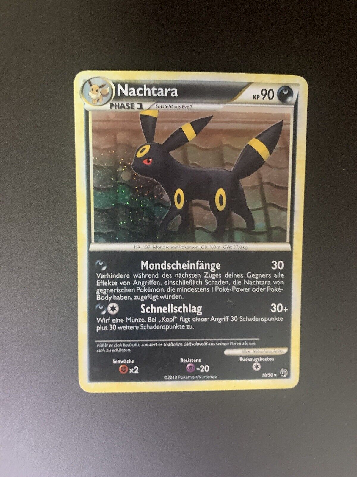 Pokemon Karte Holo Nachtara 10/90 Deutsch