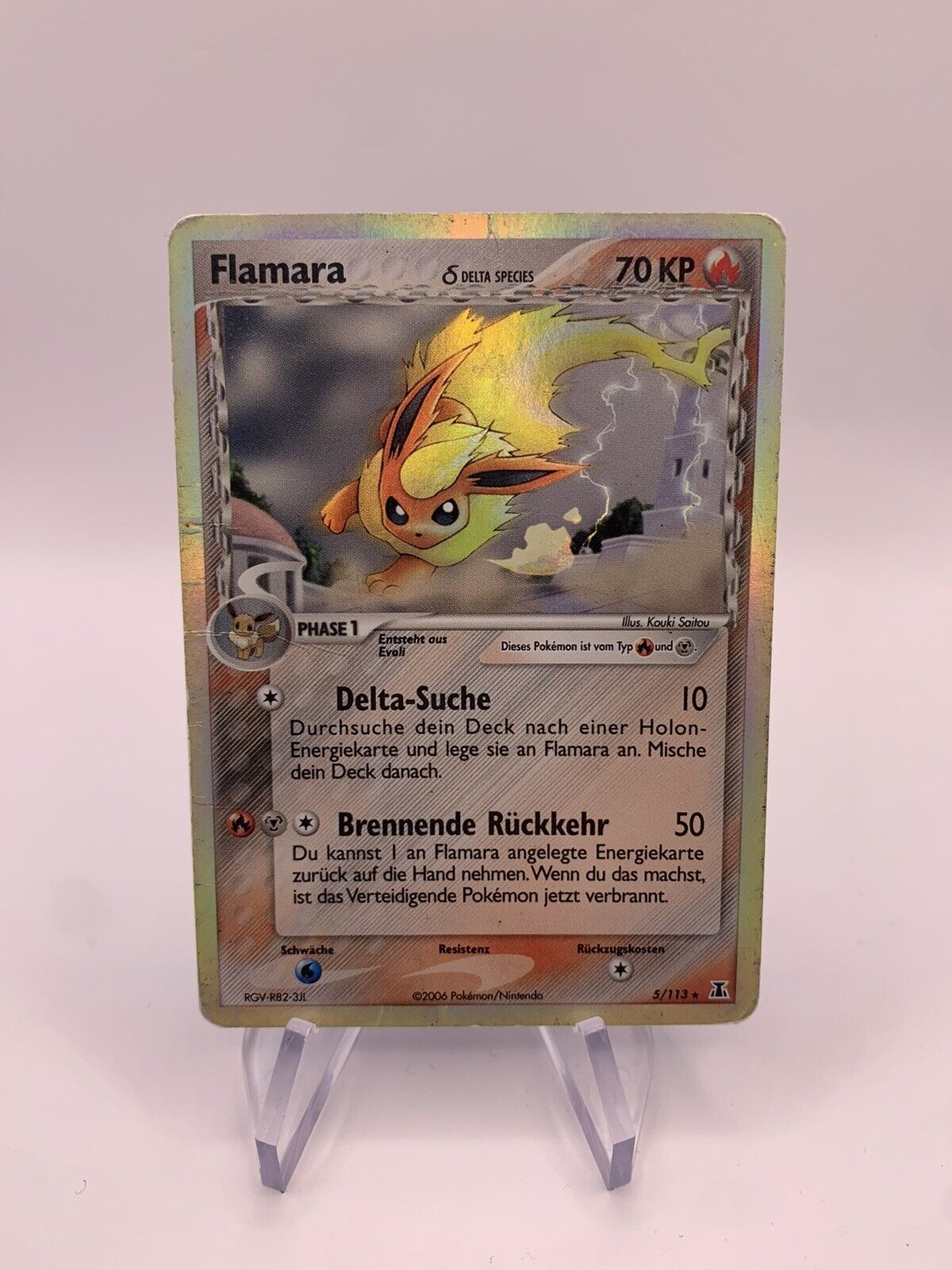 Pokemon Karte Holo Flamara 51/113 Deutsch