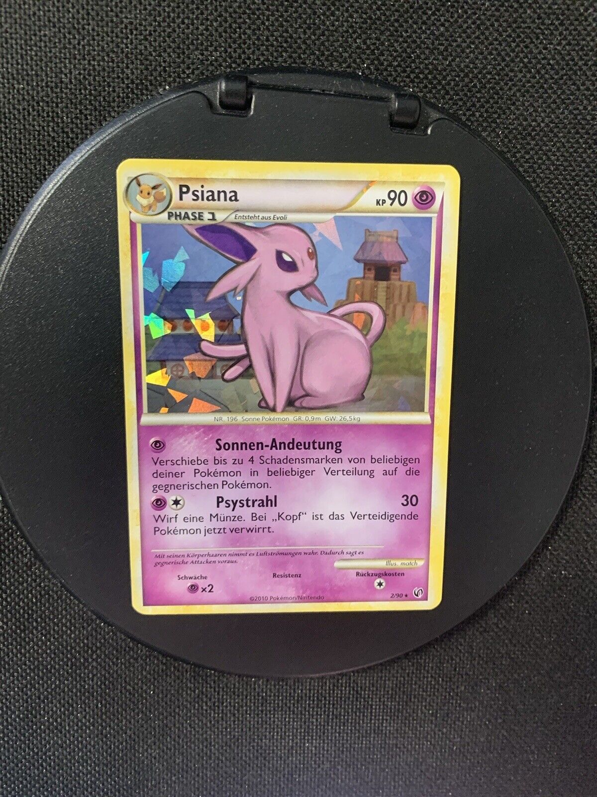 Pokemon Karte Shatter Holo Psiana 2/90 Deutsch