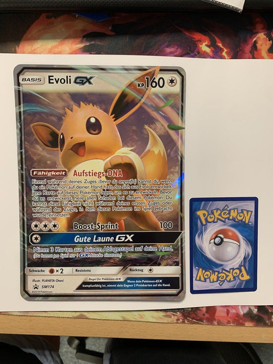 Pokemon Karte GX Promo XXL Evoli SM174 Deutsch