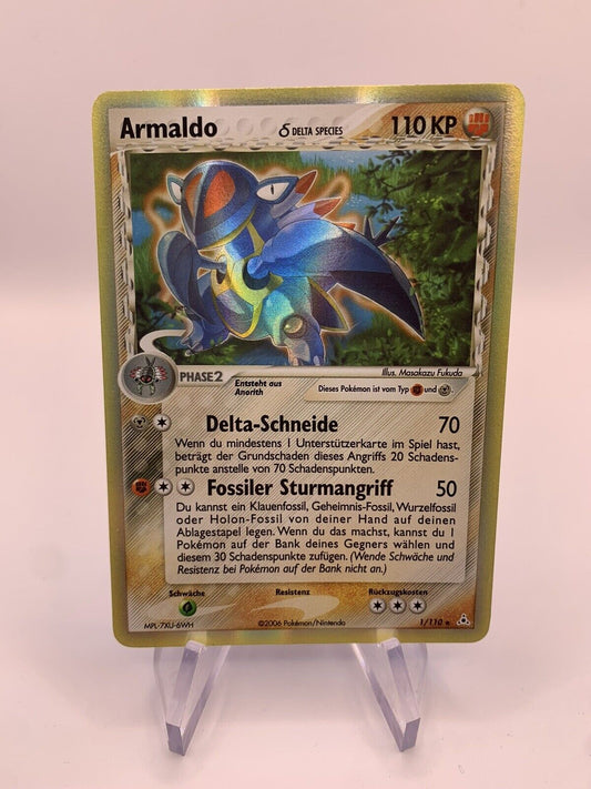 Pokemon Karte Holo Delta Armaldo 1/110 Deutsch