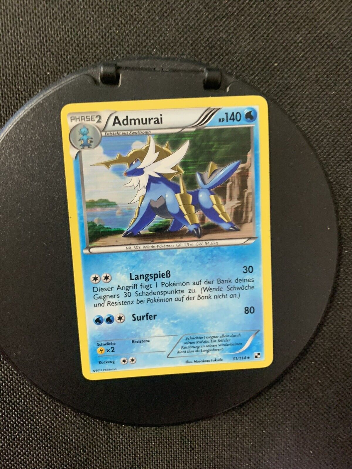 Pokemon Card Holo Shatter Holo Admurai 31114 German