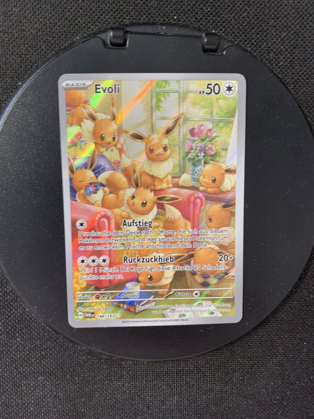 Pokemon Karte Art-Rare Evoli 188/167 Deutsch