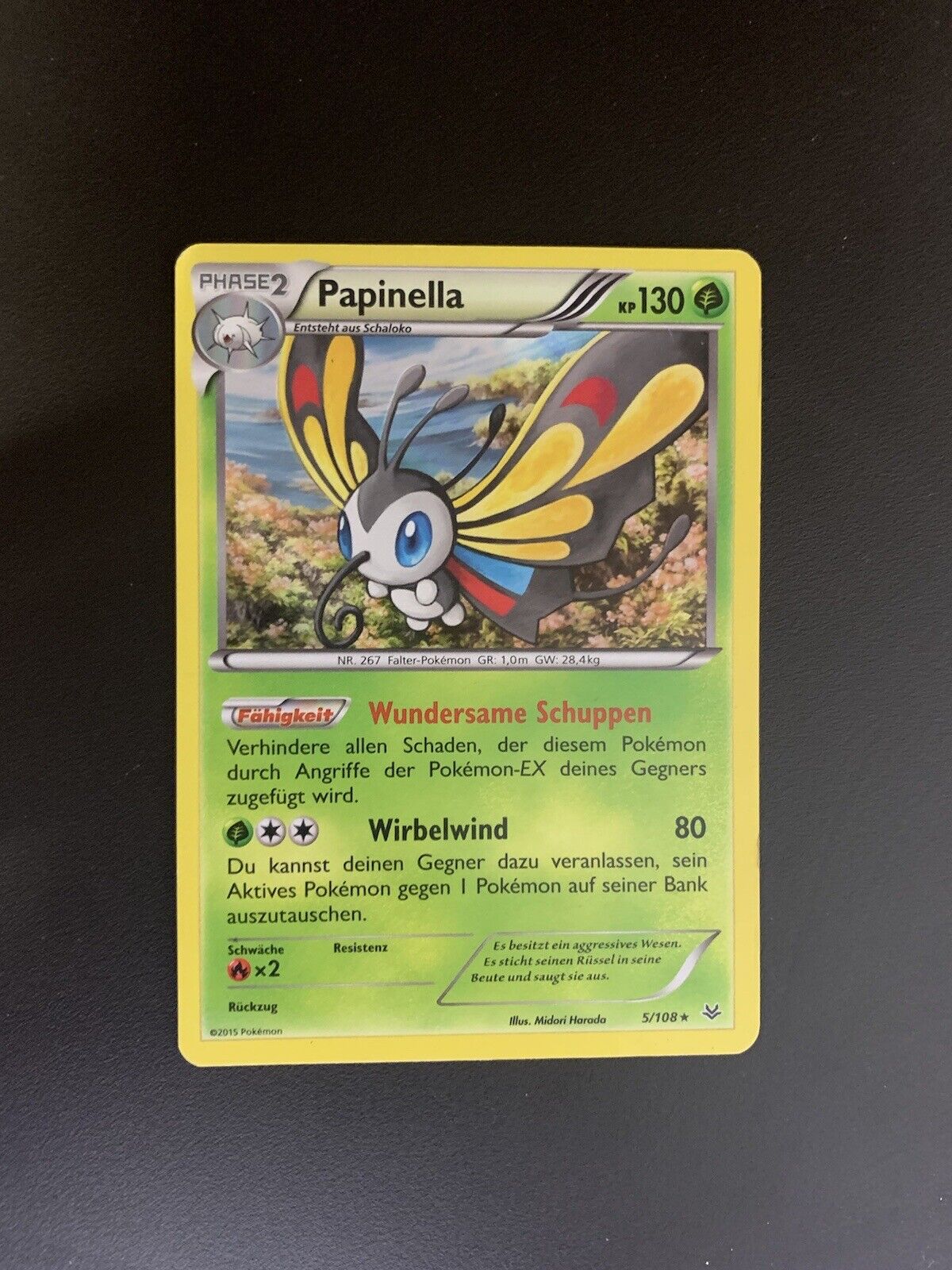 Pokemon Karte Holo Papinella 5/108 Deutsch