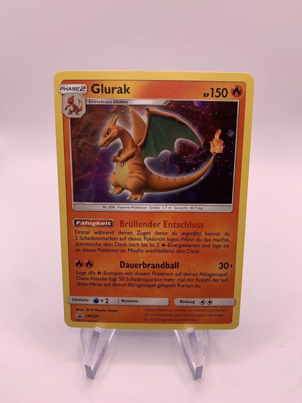 Pokemon Karte Holo Promo Glurak SM226 Deutsch