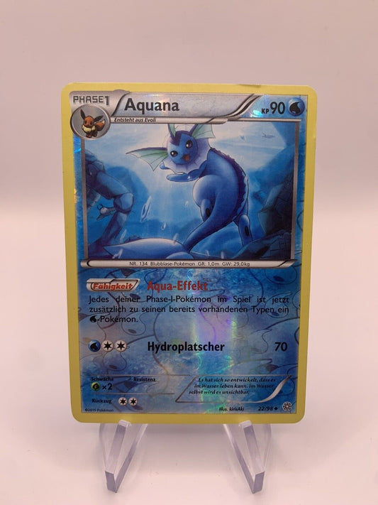 Pokemon Karte Reverse Aquana 22/98 Deutsch