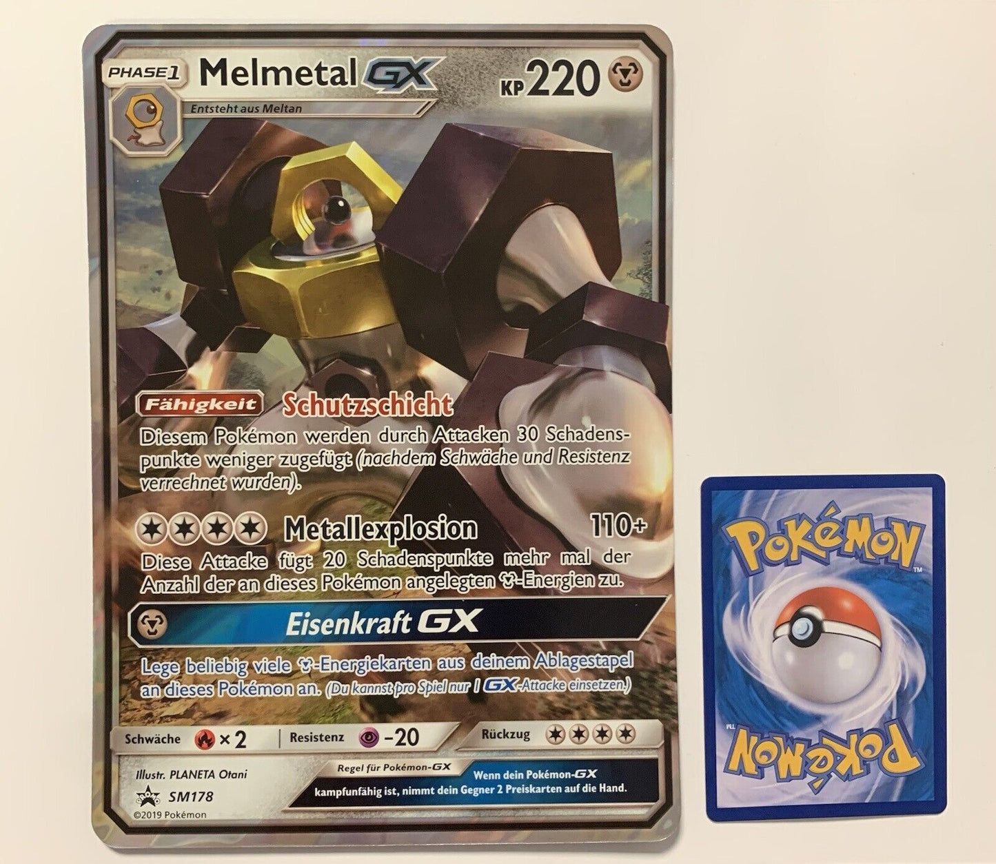 Pokemon Karte GX Promo XXL Melmetal SM178 Deutsch