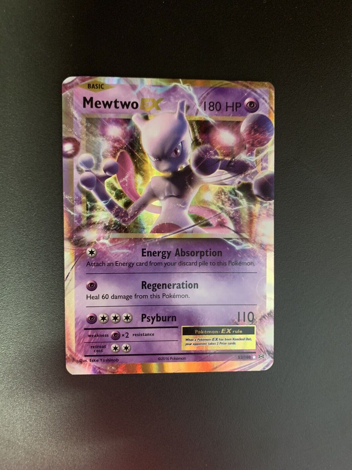 Pokemon Karte Ex Mewtu 52/108 Englisch