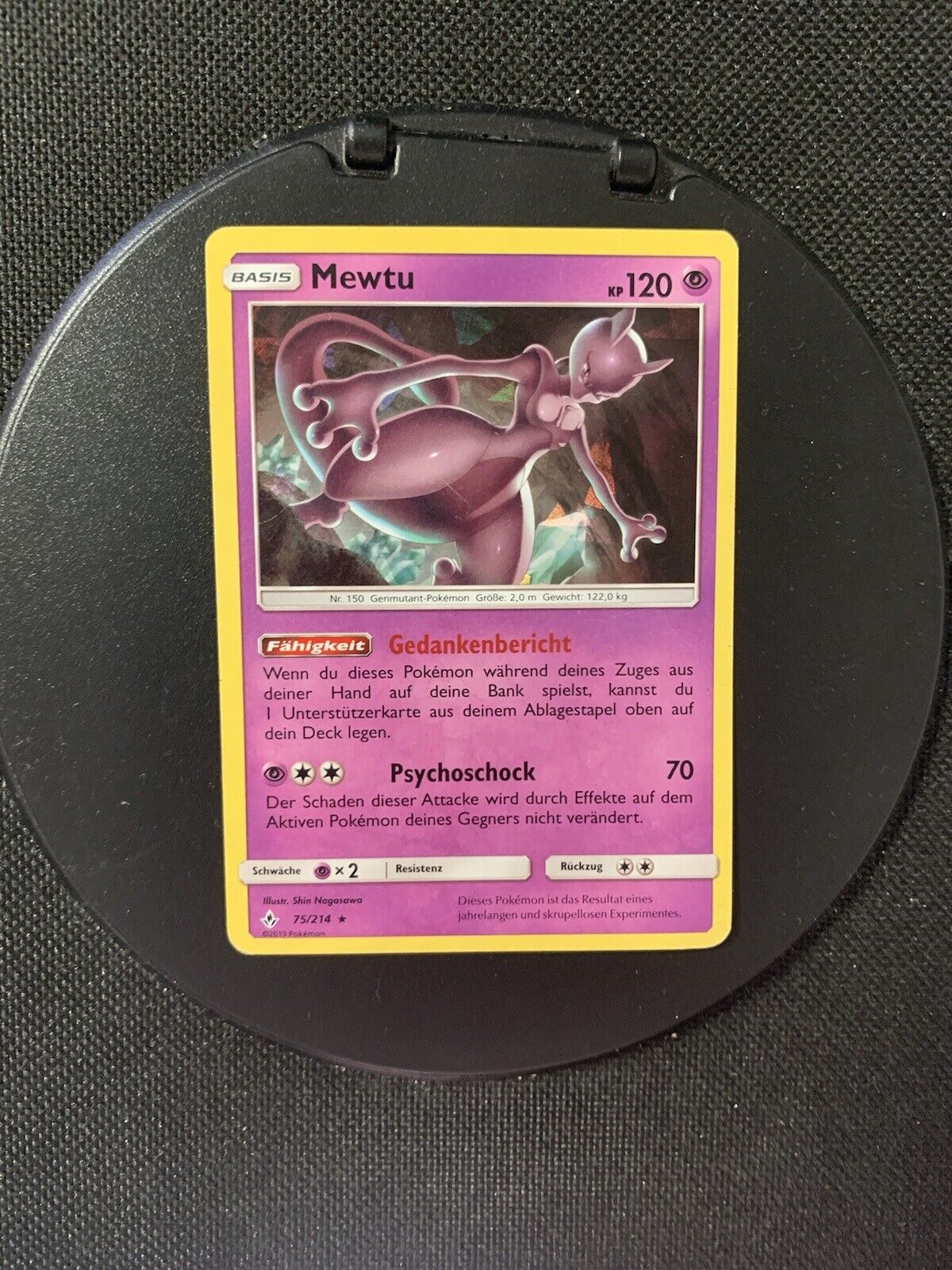 Pokemon Karte Holo Mewtu 75/214 Deutsch