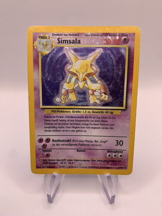 Pokemon Karte Holo Simsala 1/102 Deutsch