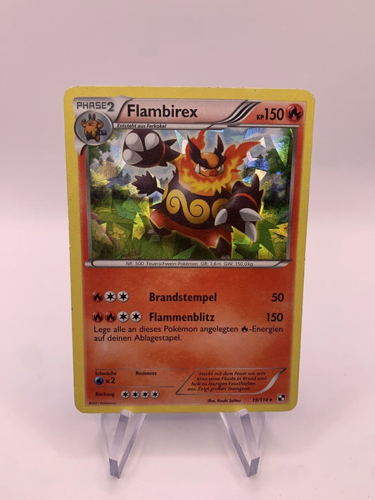 Pokemon Card Holo Flambirex 19114 German