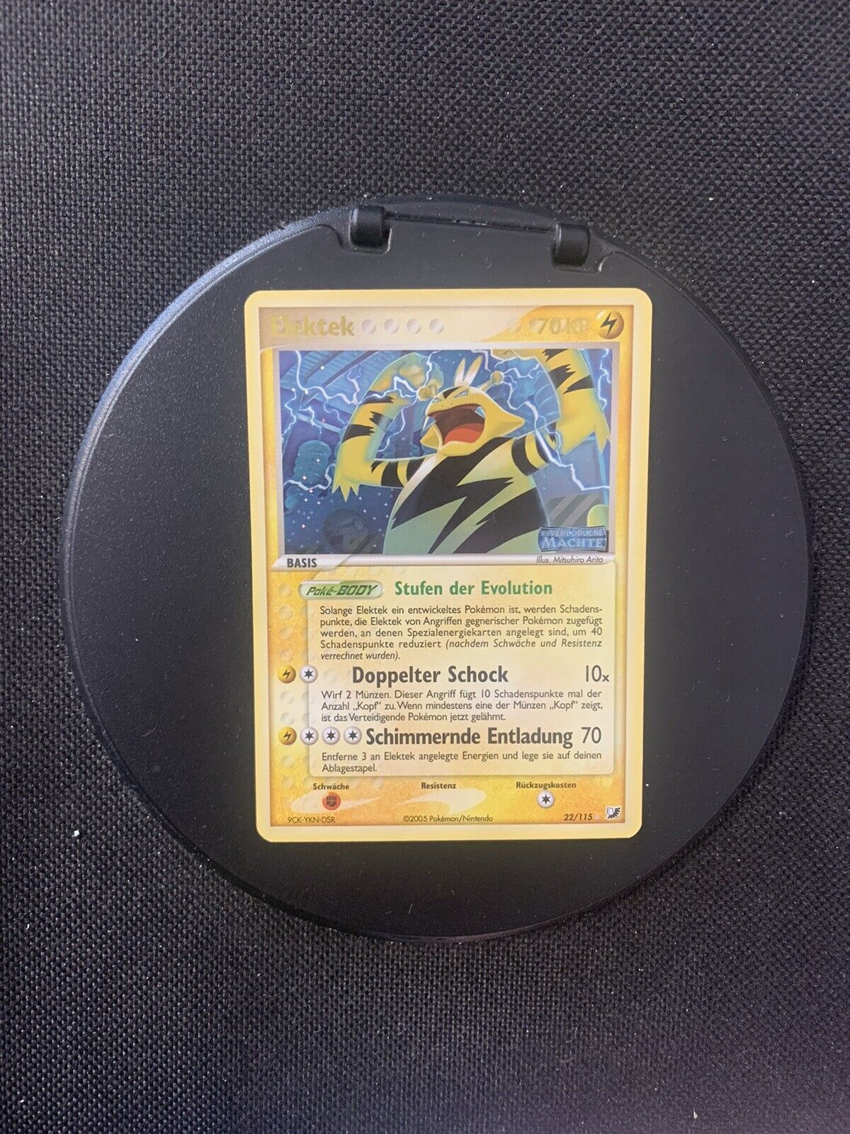 Pokemon Karte Holo Elektek 22/115 Deutsch