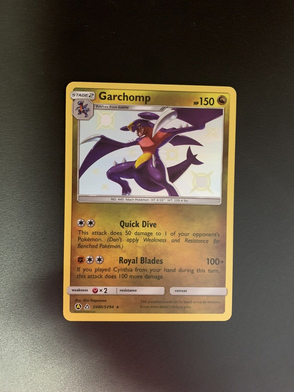 Pokemon Karte Shiny Knakrack SV40/SV94 Englisch