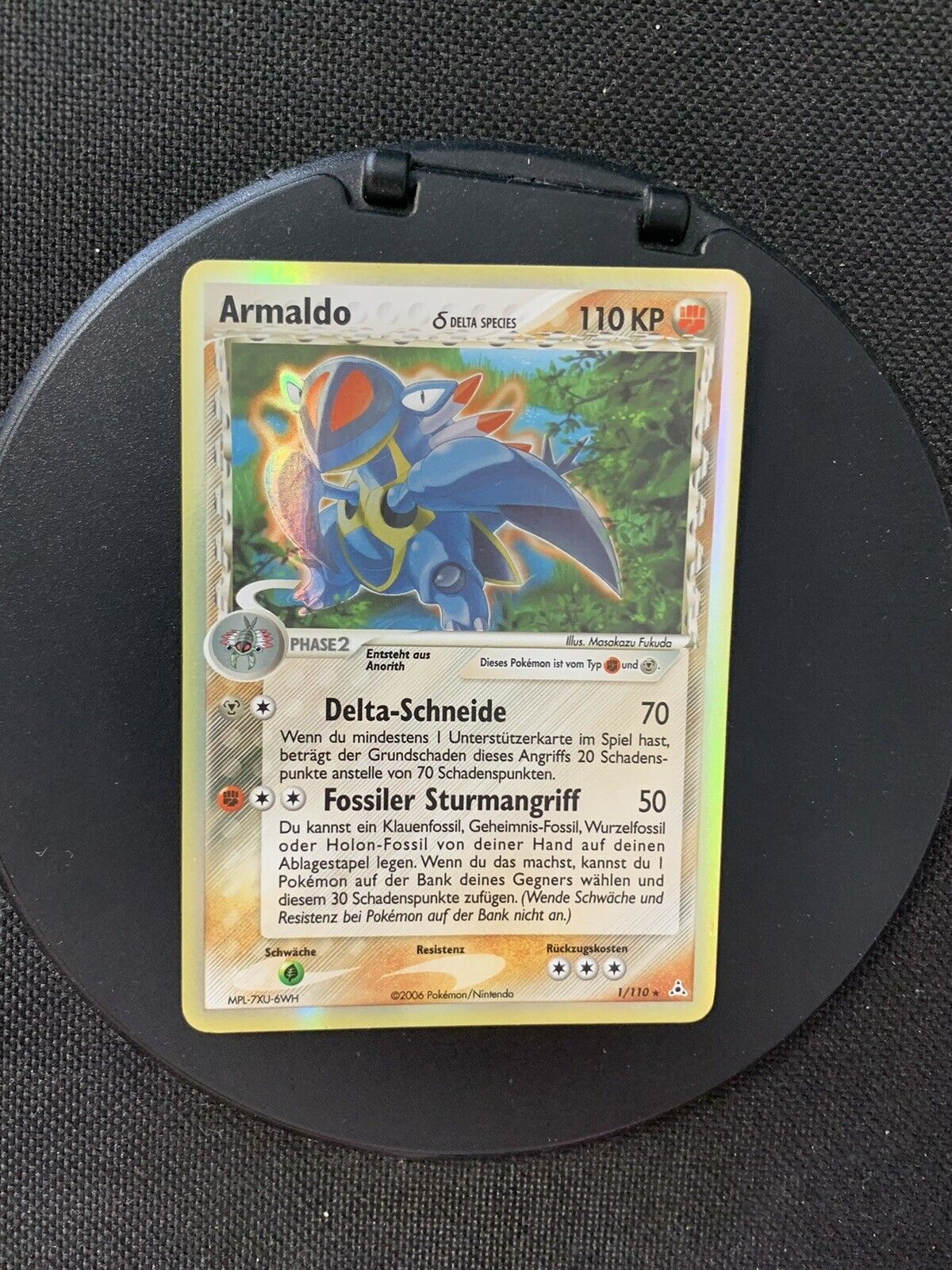 Pokemon Karte Holo Delta Armaldo 1/110 Deutsch