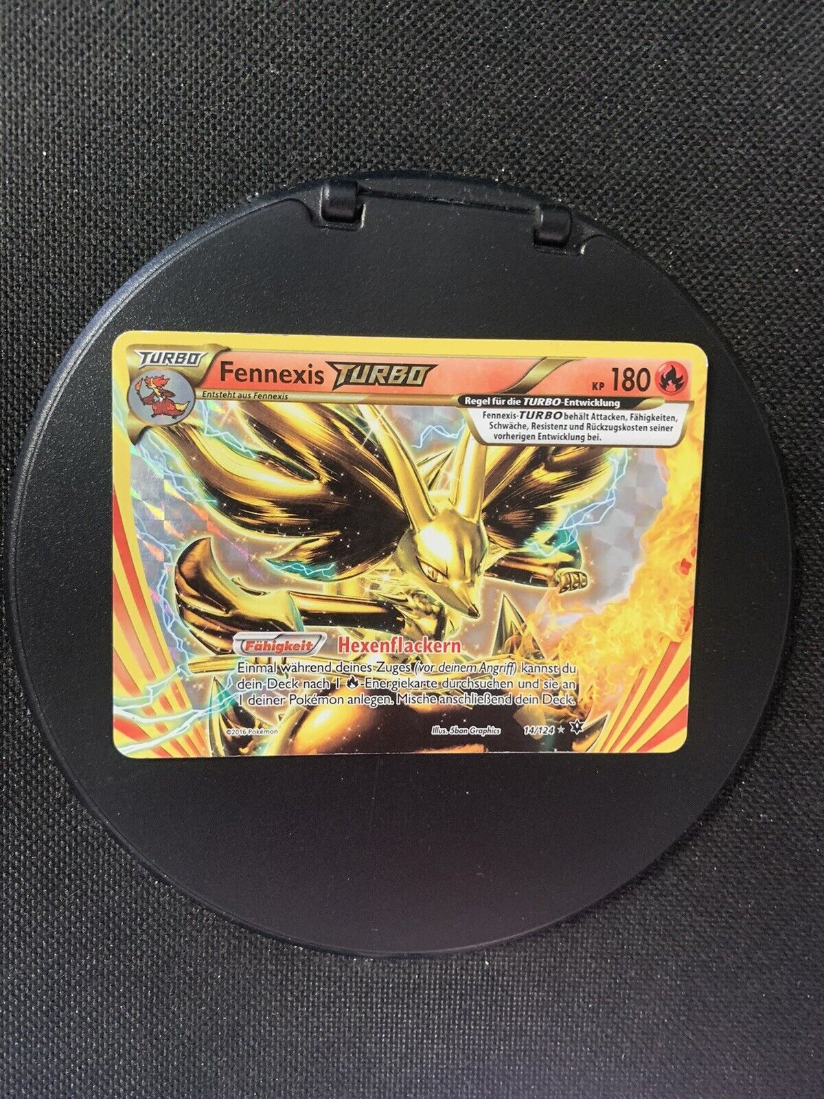 Pokemon Karte Turbo Fennexis 14/124 Deutsch