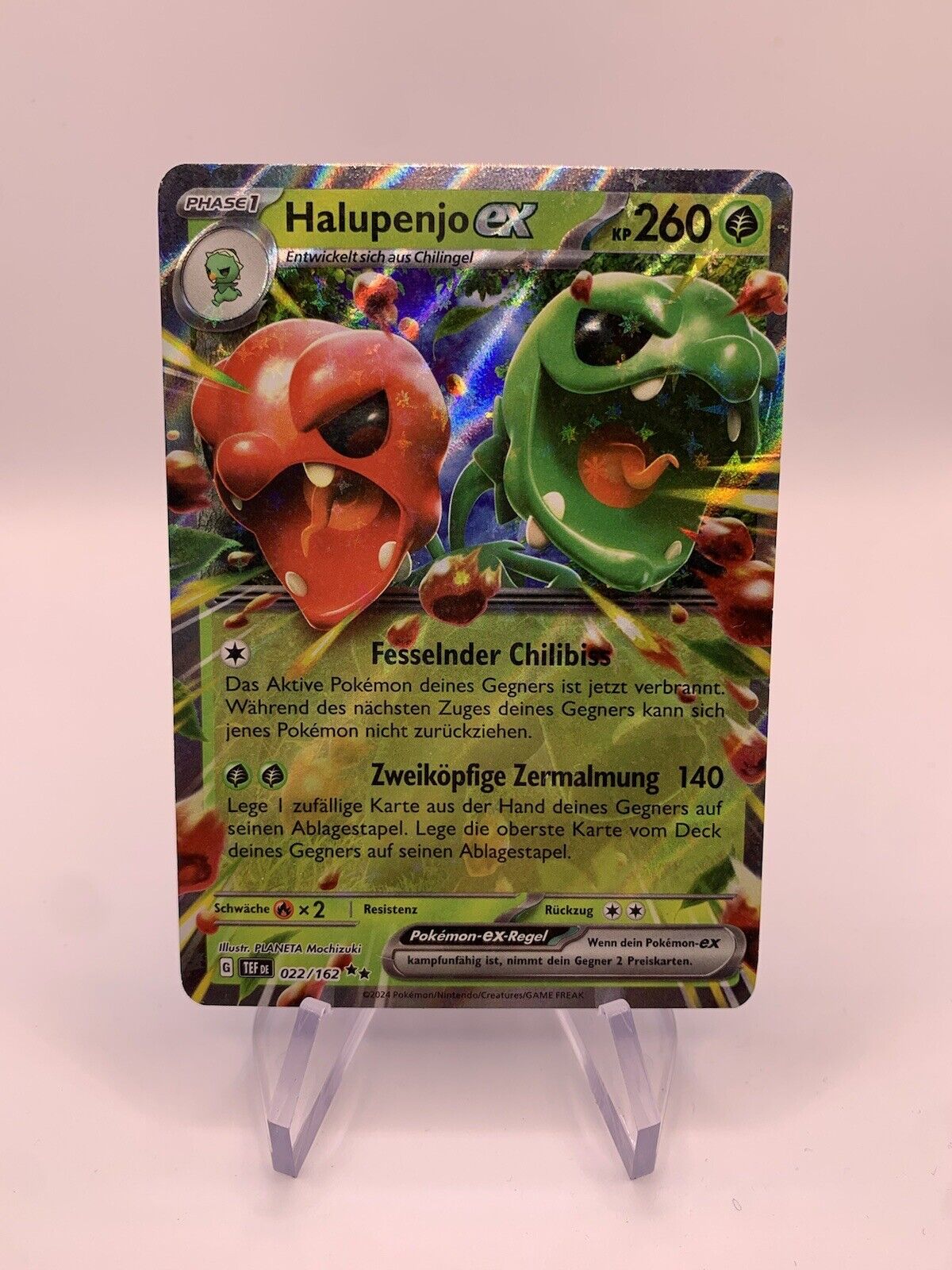 Pokemon Karte EX Halupenjo 22/162 Deutsch