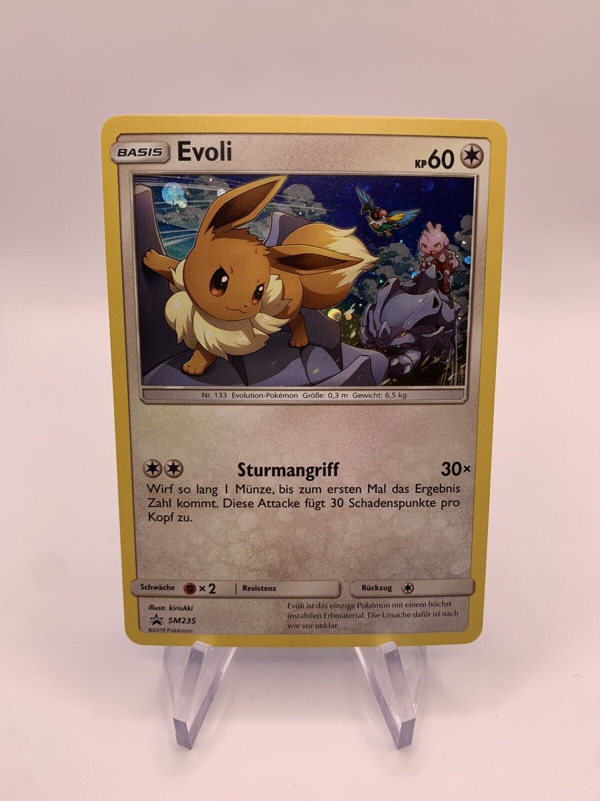 Pokemon Karte Holo Promo Evoli SM235 Deutsch