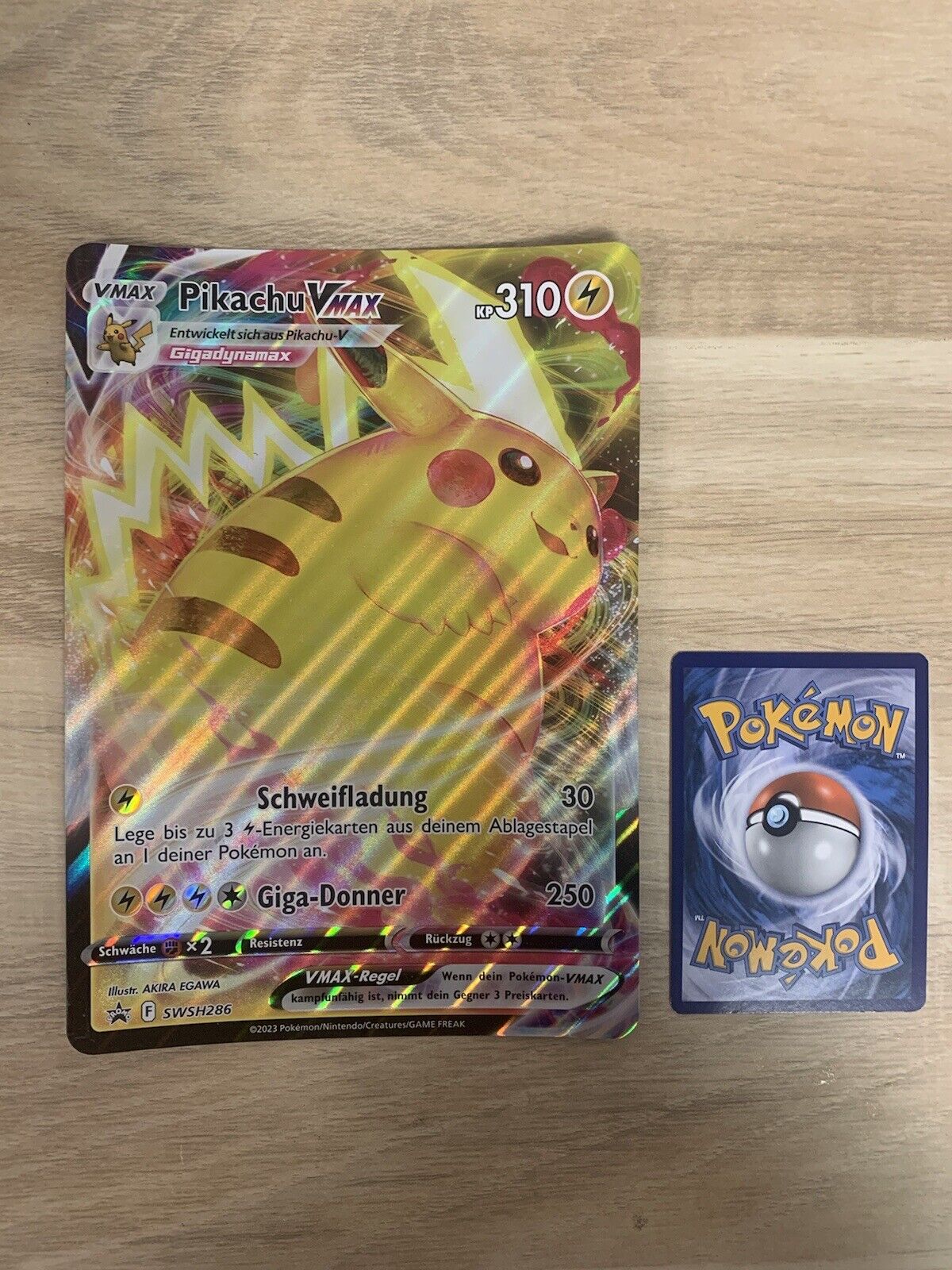 Pokemon Karte Vmax XXL Promo Pikachu SWSH286 Deutsch