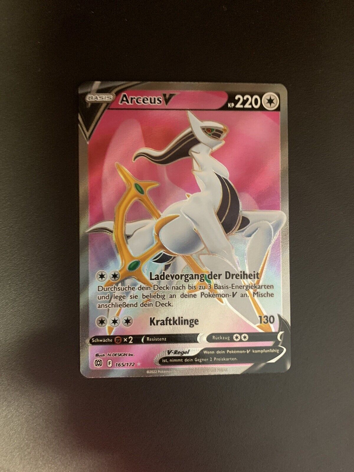 Pokemon Karte V Fullart Arceus 165/172 Deutsch