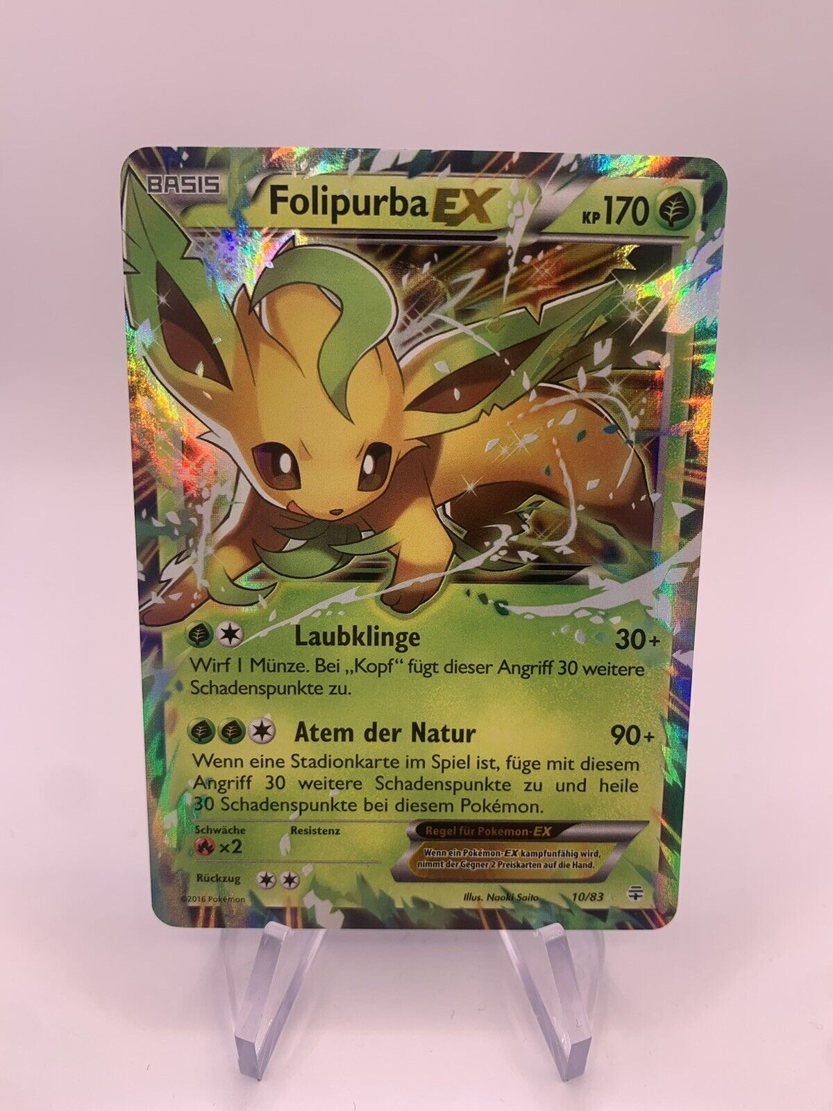 Pokemon Karte Ex Folipurba 10/83 Deutsch