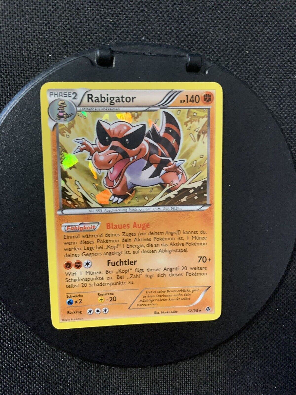 Pokemon Card Shatter Holo Rabigator 6298 German