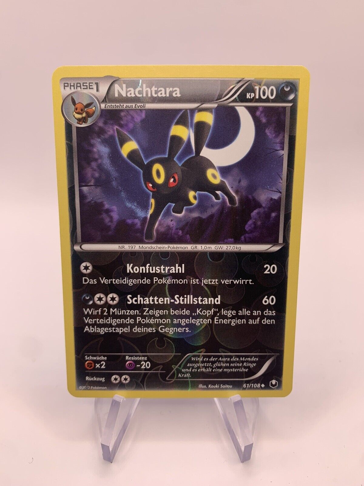 Pokemon Card Reverse Nachtara 61108 German