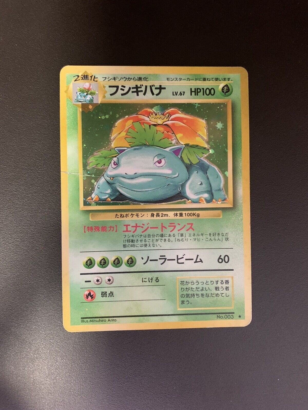 Pokemon Karte Holo Bisaflor No.3 Japanisch