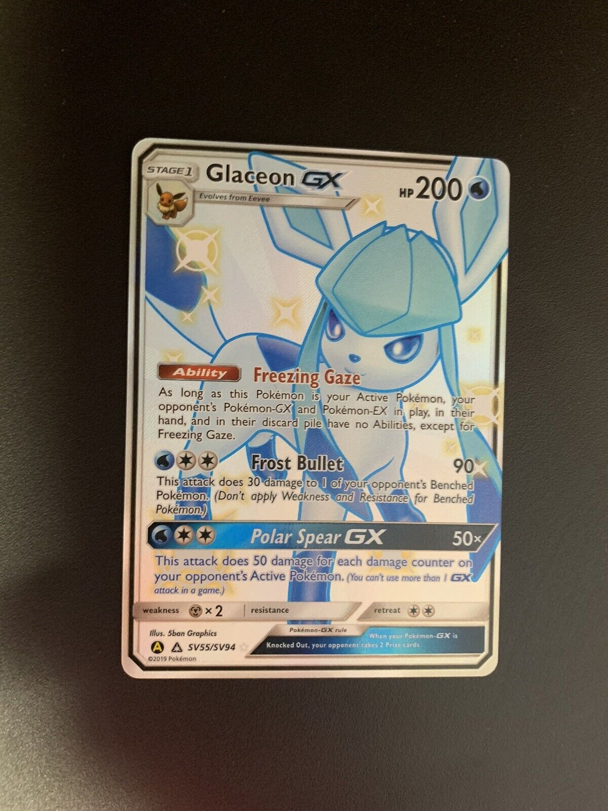 Pokemon Karte Gx Shiny Glaziola SV55/SV94 Englisch