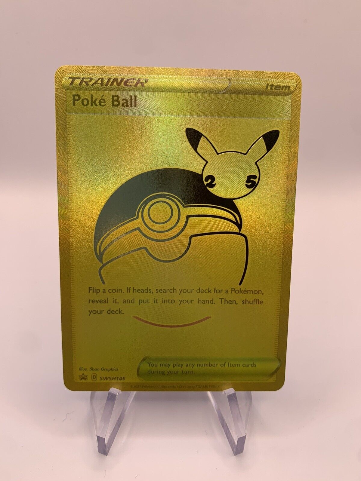 Pokemon Karte Gold Promo Pokeball SWSH146 Englisch