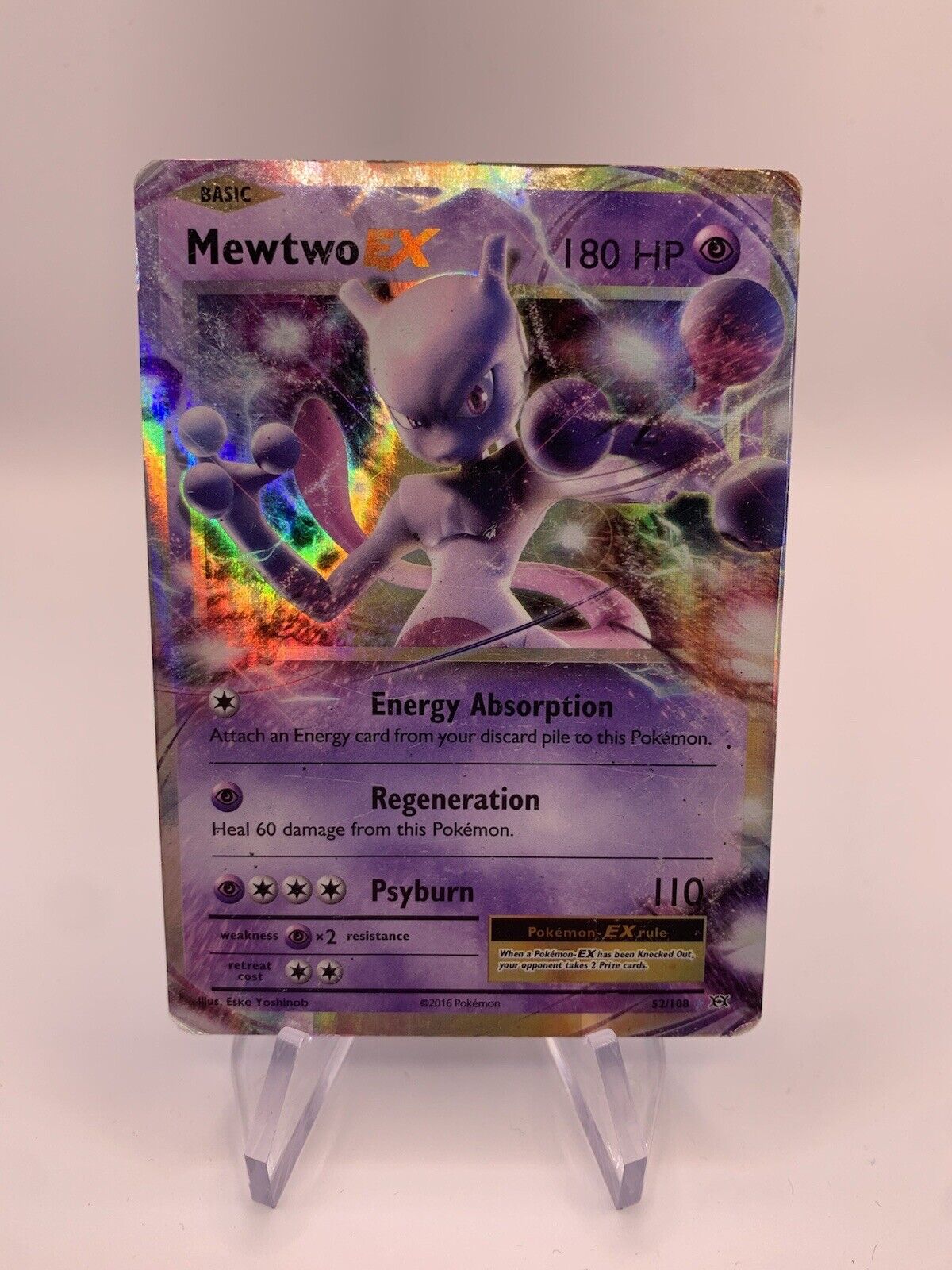 Pokemon Karte EX Mewto 52/108 Englisch