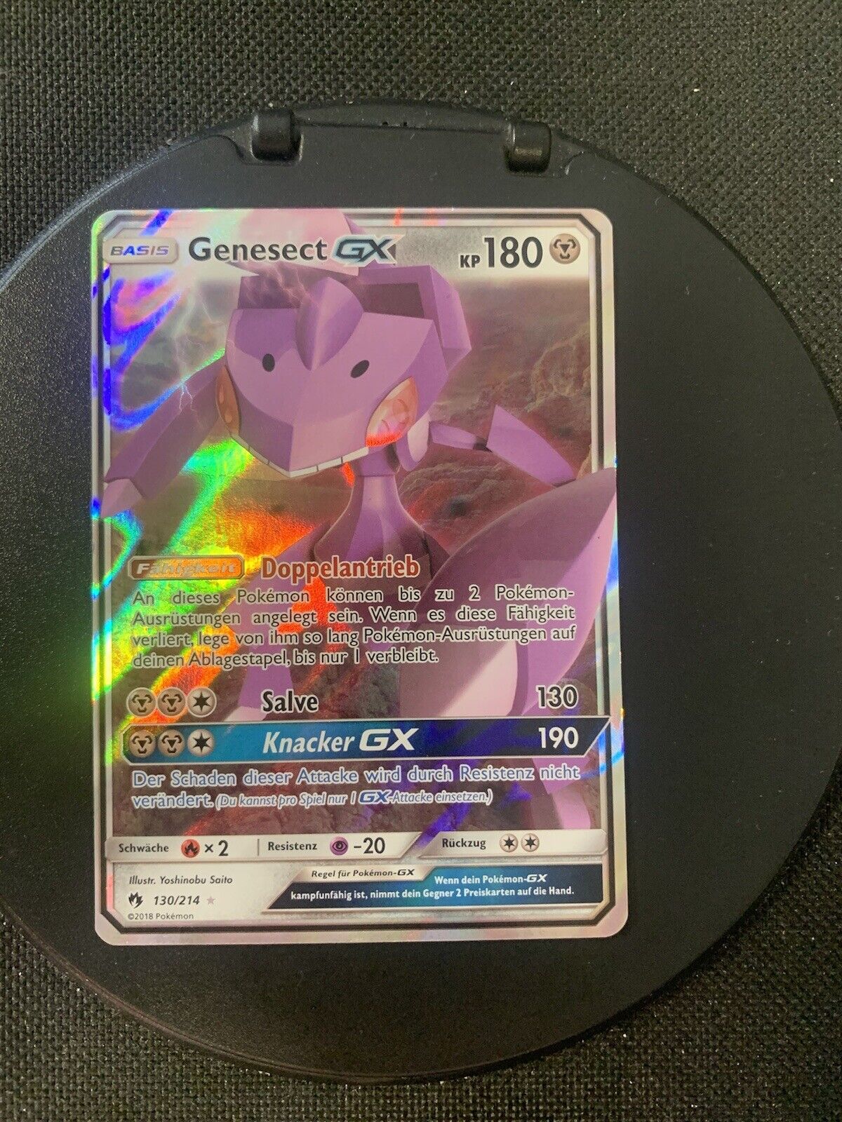 Pokemon Karte GX Genesect 130/214 Deutsch