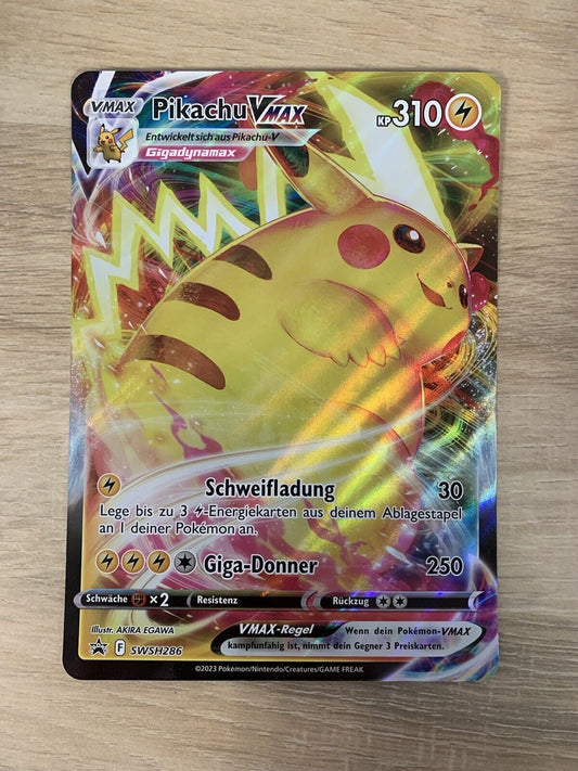 Pokemon Karte Vmax Promo XXL Karte Pikachu SWSH286 Deutsch