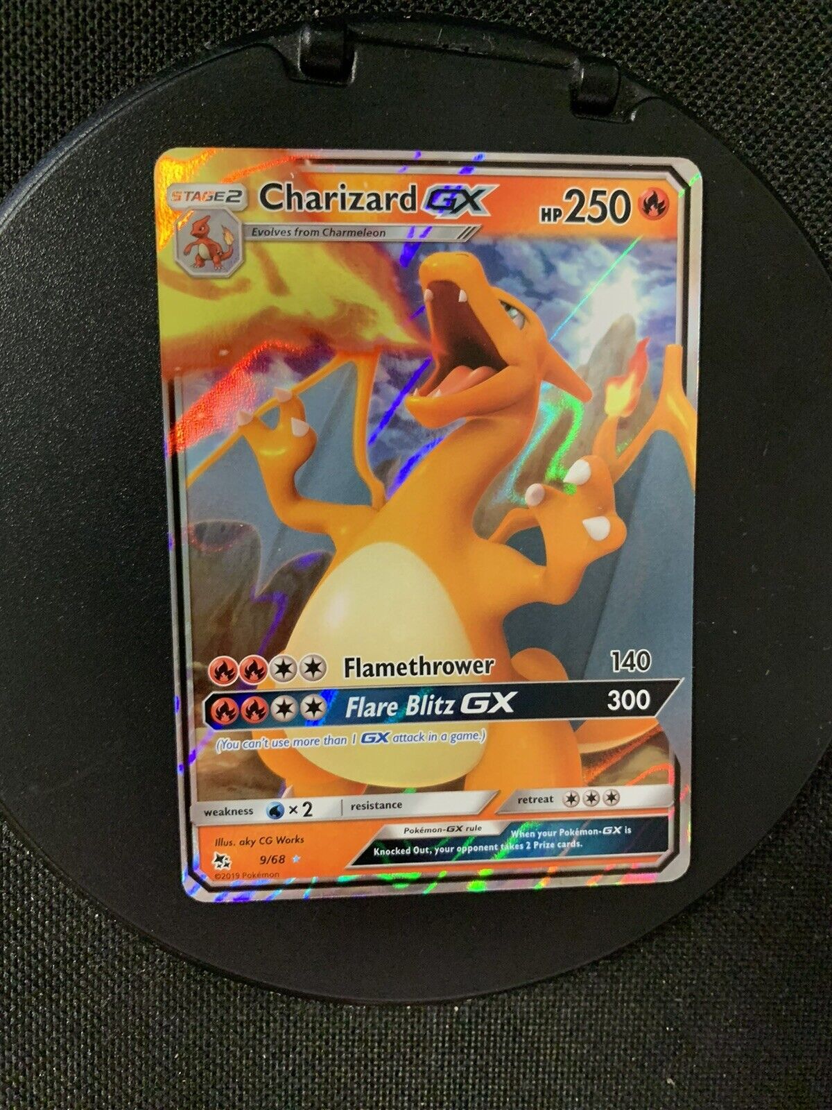 Pokemon Karte GX Glurak 9/68 Deutsch