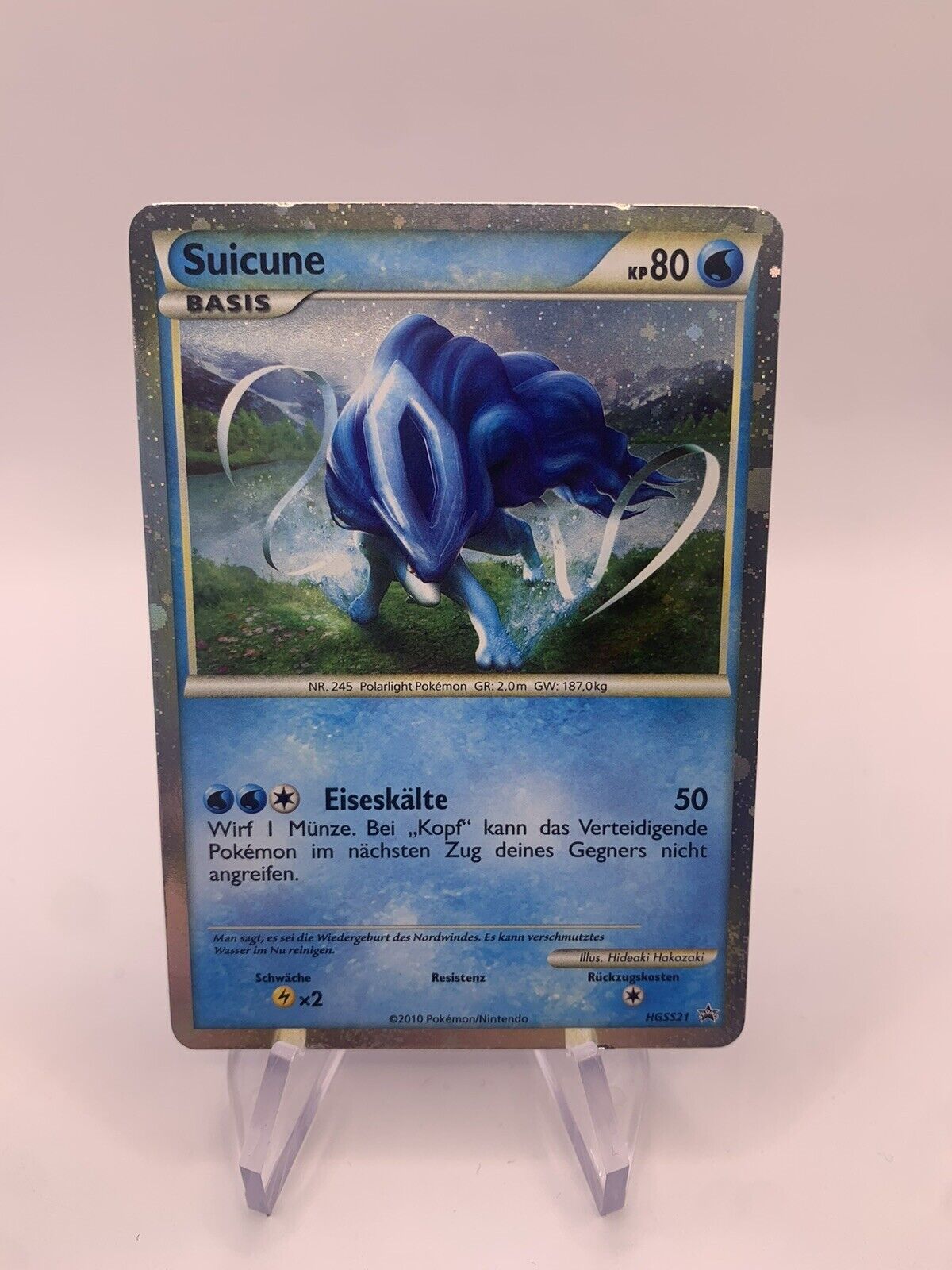 Pokemon Karte Shiny Promo Suicune HGSS21 Deutsch