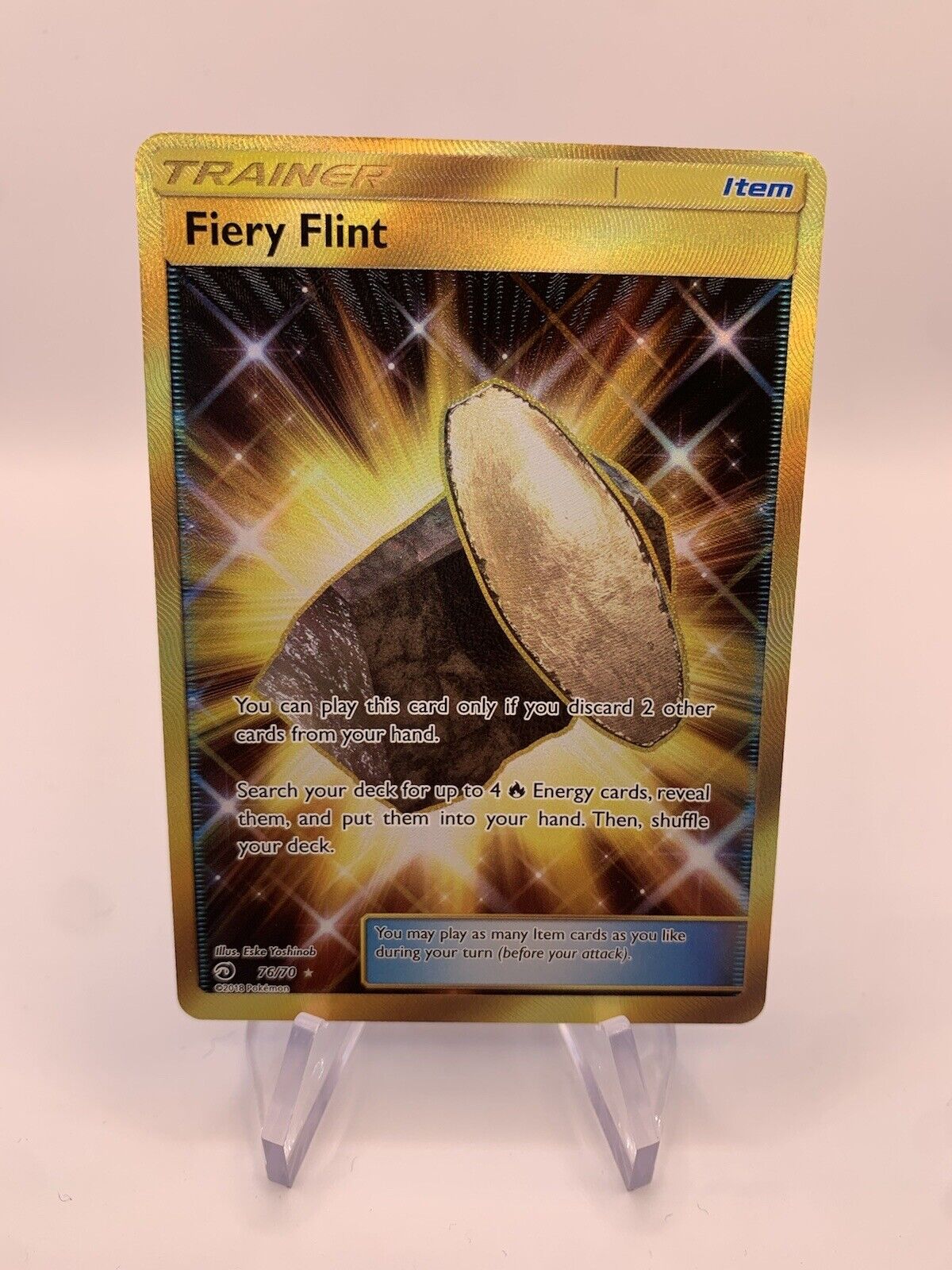 Pokemon Karte Trainer Gold Fiery Flint 76/70 Englisch