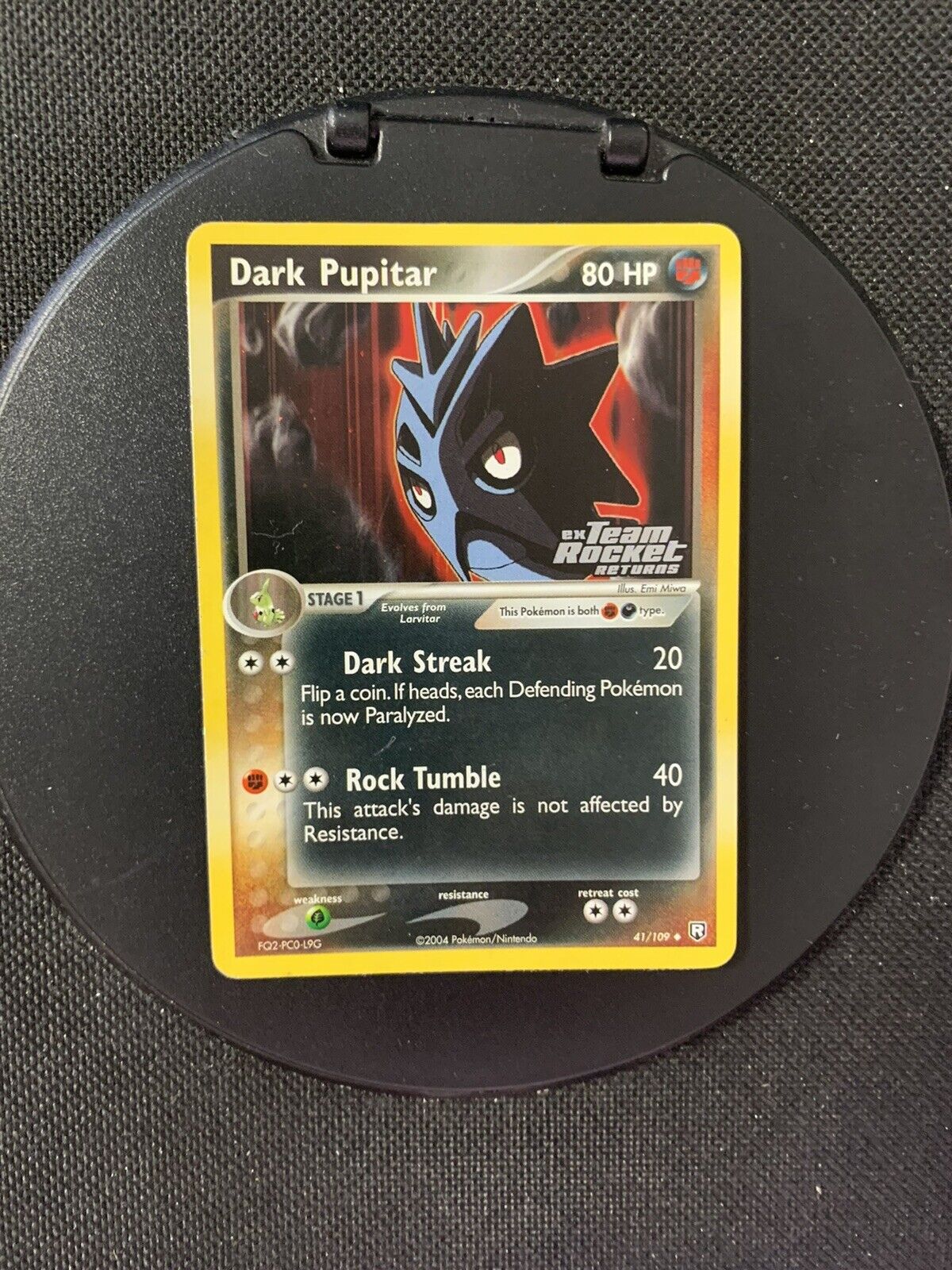 Pokemon Karte Reverse Dark Pupitar 41/109 Englisch