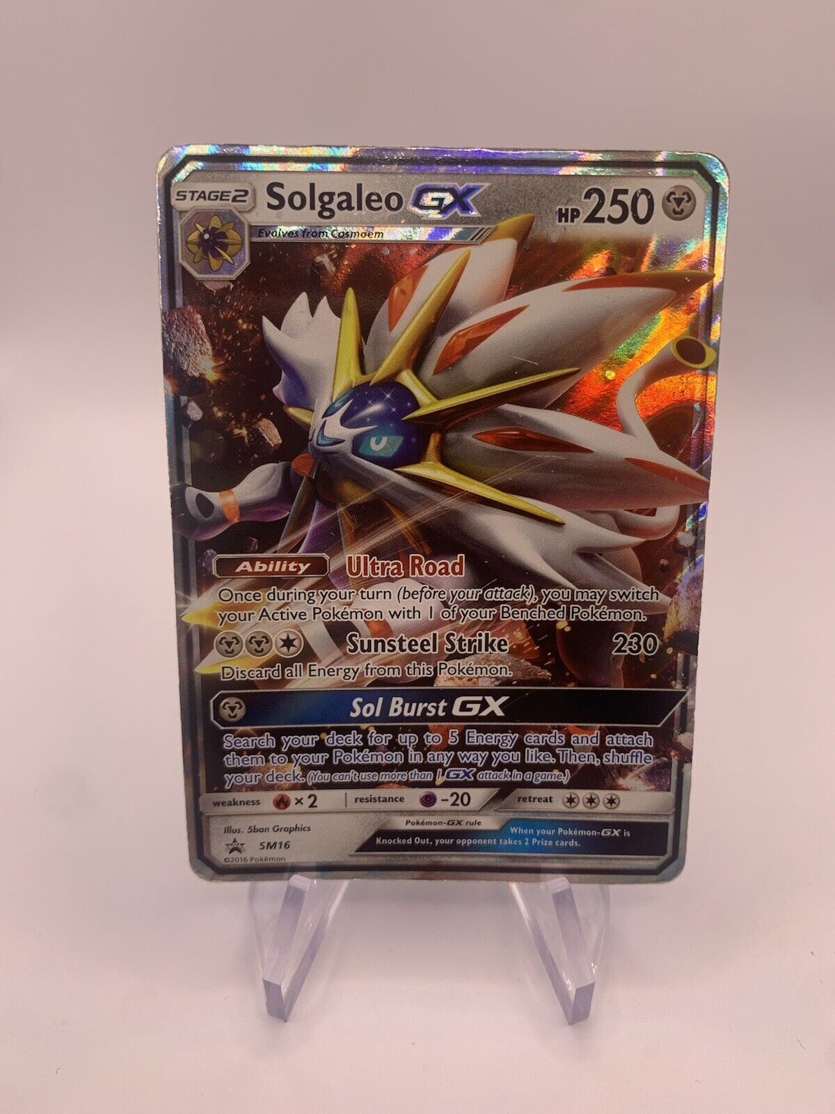 Pokemon Karte GX Promo Solgaleo SM16 Englisch