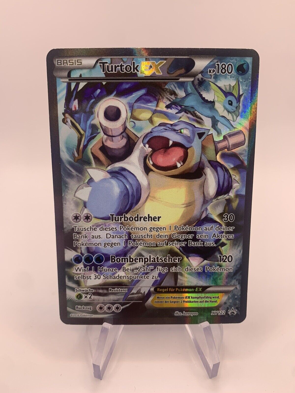 Pokemon Karte Ex Alt-Art Promo Turtok XY122 Deutsch